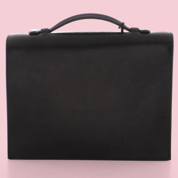 SOLD - Hermès Black Evercalf Sac a Depeches 27 Satchel - Picture 3 of 8